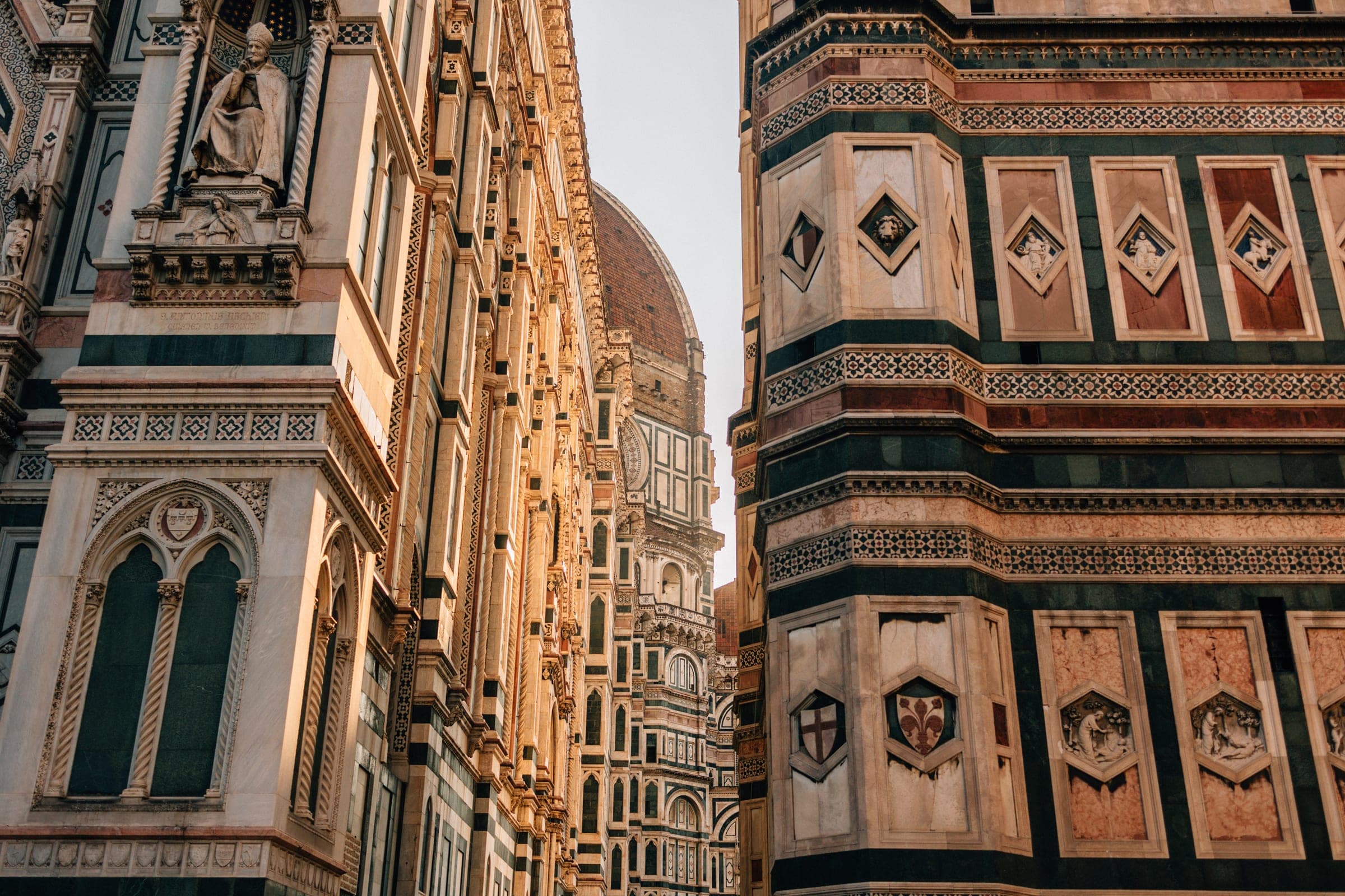 Florence rooftops and the Duomo at last light